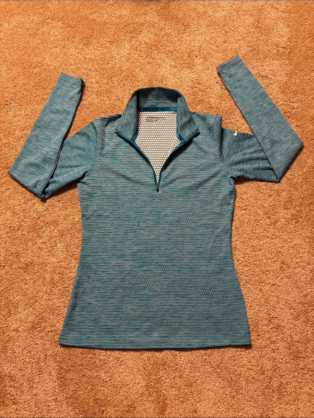 Nike Golf Women's Teal Blue Heather Quarter-Zip Pullover
